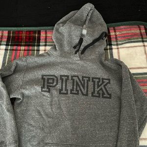 pink hoodie